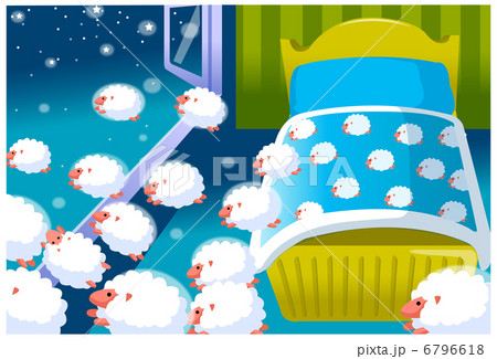 baby crib and sheeps 6796618