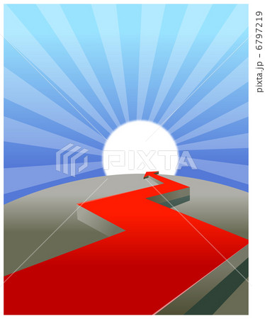 Illustration of twisted arrow moving forward 6797219