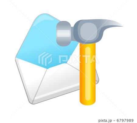vector icon mail and hammer 6797989