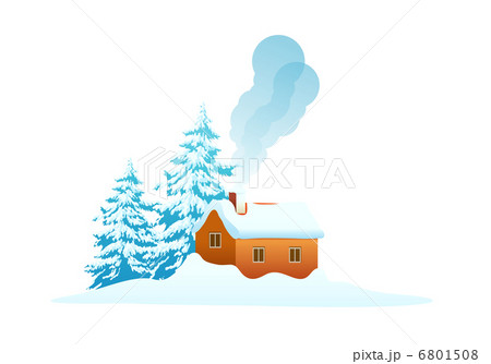 vector icon house in the snow 6801508
