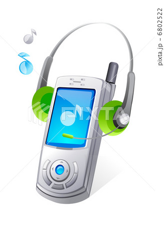vector icon mobile phone and headphone 6802522