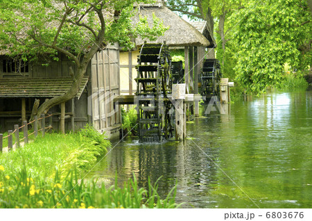 蓼川と水車 6803676