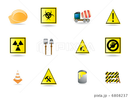 Vector collection of construction and building warning signs 6808237