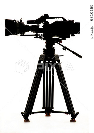 Silhouette of the camera and tripod. 6810169