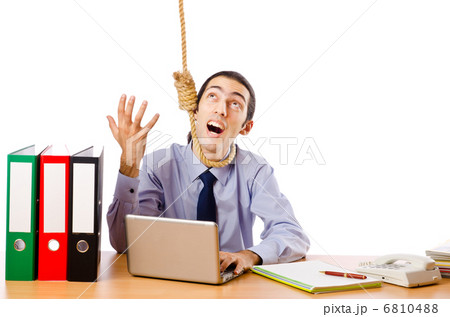 Businessman with thoughts of suicide 6810488