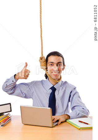 Businessman with thoughts of suicide Businessman with thoughts of suicide 6811052