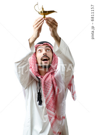 Young arab with lamp 6811157
