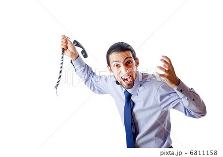Angry businessman on the phone Angry businessman on the phone 6811158