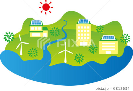 風力発電 太陽光発電 風力発電 太陽光発電 6812634