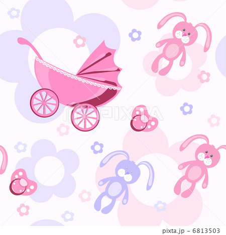 Beautiful baby pattern, vector illustration 6813503