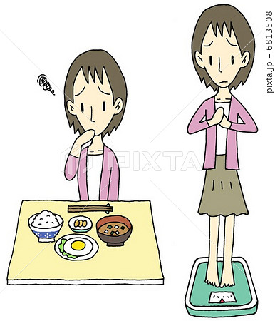 拒食症　女性 6813508