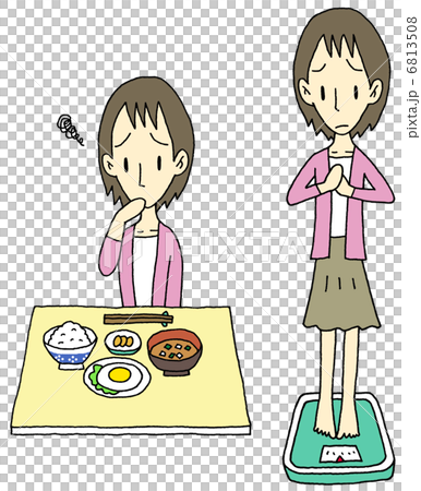 拒食症　女性 6813508