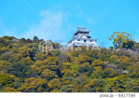 錦帯橋から見た「岩国城」（山口県岩国市横山） 6817586