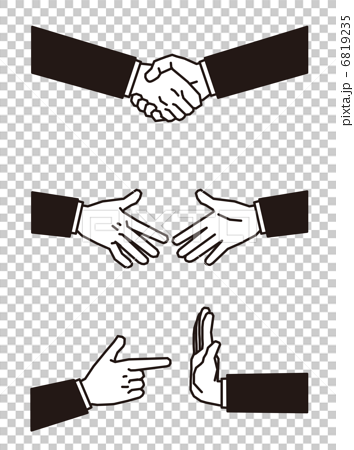 Body Parts Handshake Stock Illustration