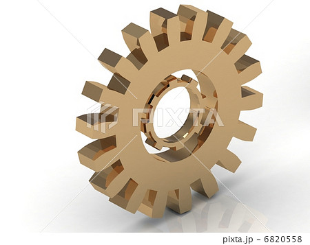 Illustration of golden gear inside the other Illustration of golden gear inside the other 6820558