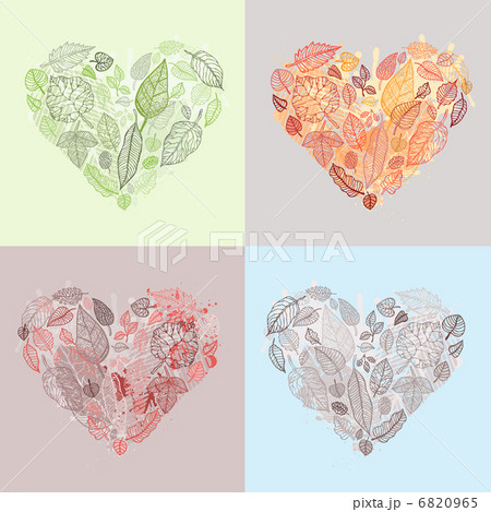 Heart of the leaves. Seasons Background. Heart of the leaves. Seasons Background. 6820965