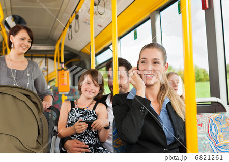 Passengers in a bus 6821261
