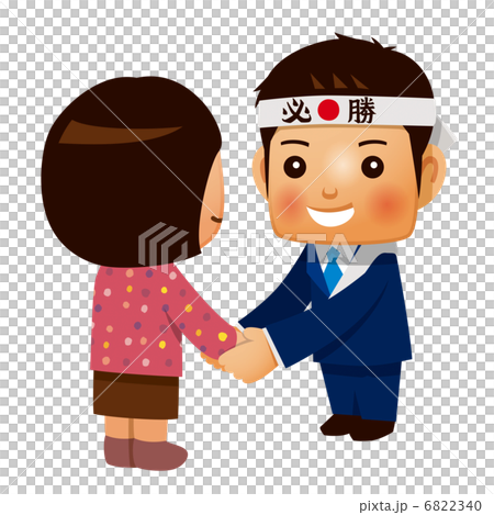 有権者と握手する男性候補者 6822340