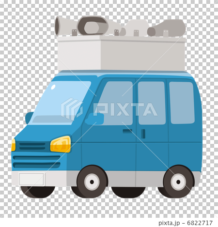 選挙・宣伝カー（青） 6822717