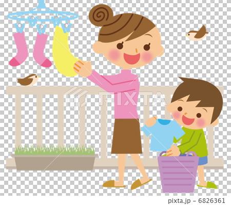 洗濯　親子 6826361