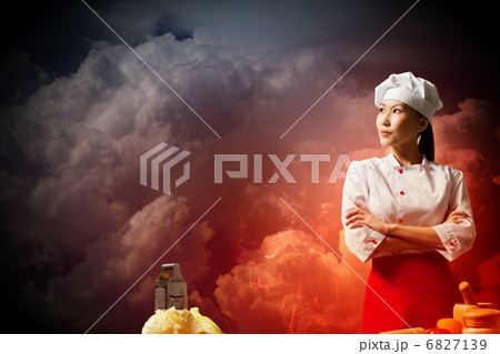 Asian female cook in anger 6827139