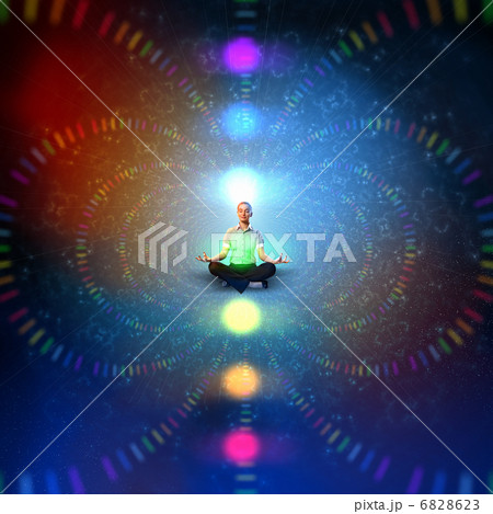 business woman meditating 6828623