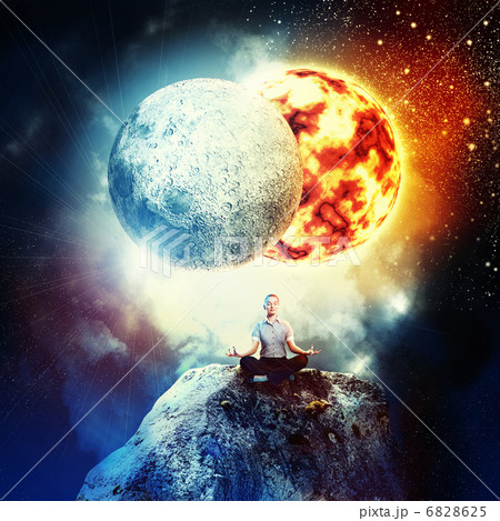 business woman meditating 6828625