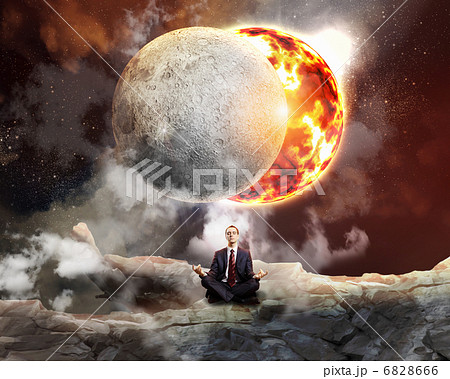 business man meditating 6828666