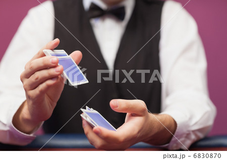 Deck of cards being shuffled Deck of cards being shuffled 6830870