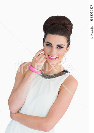 Smiling woman with beehive Smiling woman with beehive 6834537