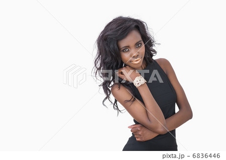 Woman wearing black dress Woman wearing black dress 6836446