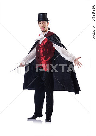 Magician isolated on the white background 6839896