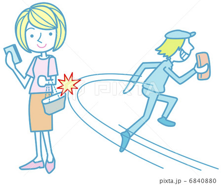 財布を盗まれる女性 6840880