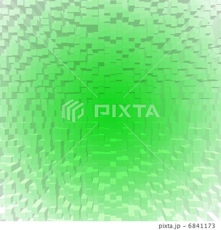 立体的な緑色のモザイク背景イラスト 6841173