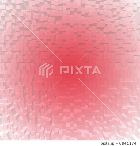 立体的な赤い色のモザイクの背景イラスト 6841174