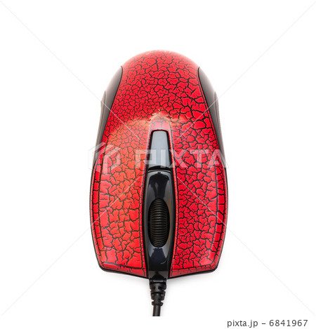 The red computer mouse with a pattern 6841967