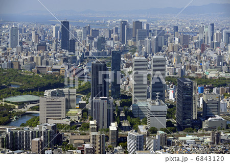 大阪ビル群空撮 6843120