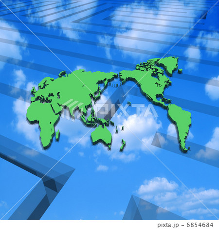 世界地図と青空の迷路 世界地図と青空の迷路 6854684