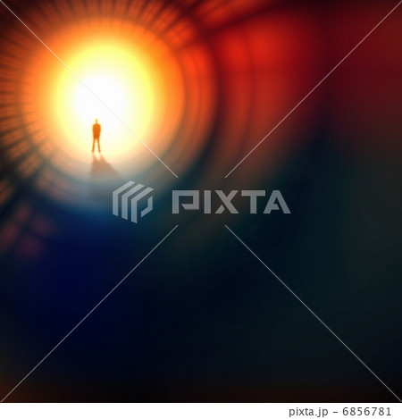 Silhouette of businessman in tunnel Silhouette of businessman in tunnel 6856781