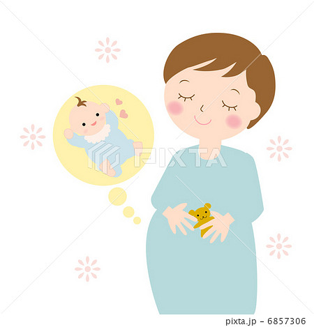妊婦さんと赤ちゃんA pregnant woman and a baby . 6857306