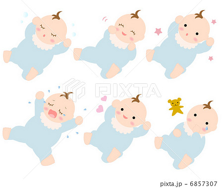 赤ちゃん乳児 表情のイラスト素材