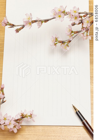 彼岸桜と便箋 彼岸桜と便箋 6858006