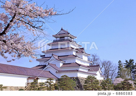 桜咲く会津鶴ヶ城 6860383