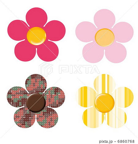 お花のカラフルなアイコンのイラスト素材 6860768 Pixta