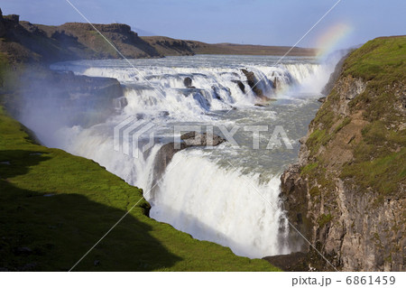 Rainbow Over Gullfoss Waterfall Iceland Rainbow Over Gullfoss Waterfall Iceland 6861459
