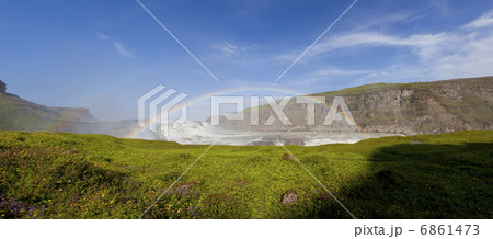 Double Rainbow Over Gullfoss Waterfall Iceland Double Rainbow Over Gullfoss Waterfall Iceland 6861473