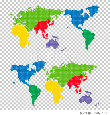 ドットの世界地図 6861585