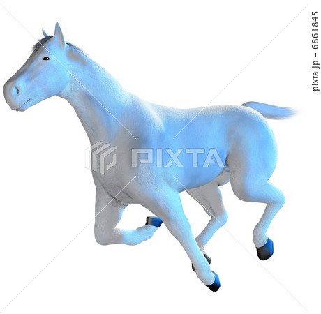 白馬のイラスト素材