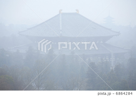 霧の東大寺大仏殿 6864284