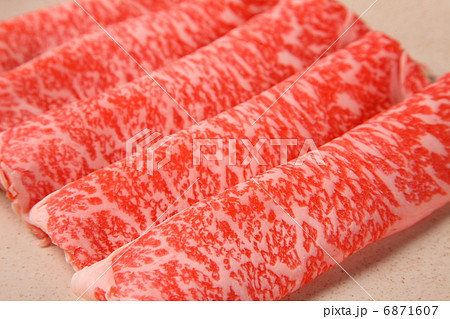 霜降り肉の写真素材
